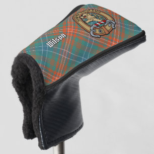 Couvre-club De Golf Clan Wilson Crest au-dessus de Tartan antique
