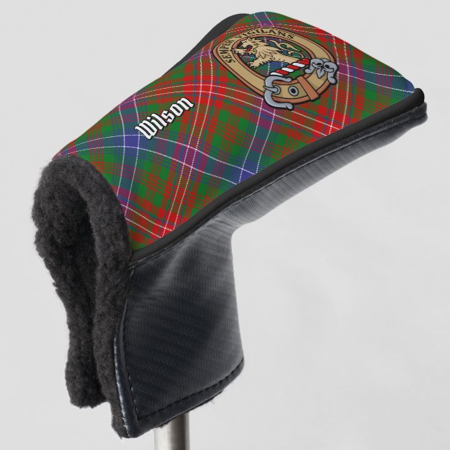 Couvre-club De Golf Clan Wilson Crest sur Tartan moderne (Devant 3/4)