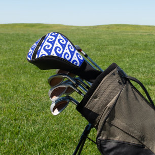 Couvre-club De Golf Clé de méandre grecque, Clé de vague, Bleu, Votre 