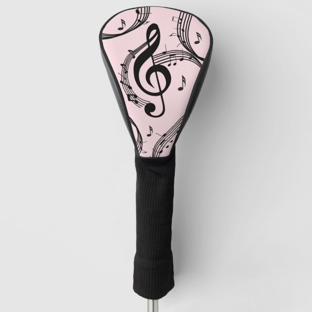 Couvre-club De Golf Climacic G Clef Music Rose (Devant)