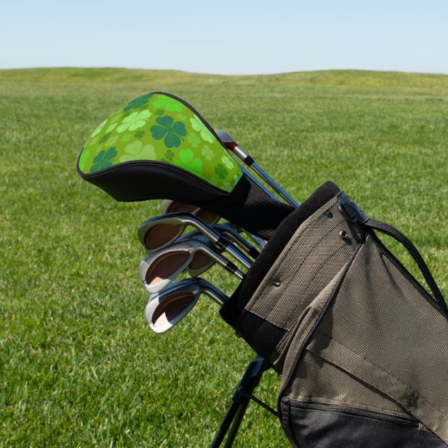 Couvre-club De Golf Clovers verts, Lucky Clovers, Saint Patrick's Day (In Situ)