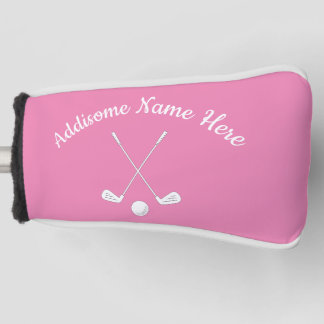 Couvre-club De Golf Club de golf rose blanc Monogramme Dames
