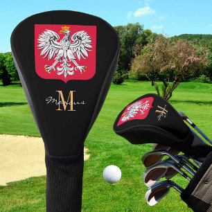 Couvre-club De Golf Clubs de golf à pavillon monogramme et polonais