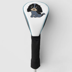 Couvre-club De Golf cocker anglais spaniel bleu roan et dessin animé t