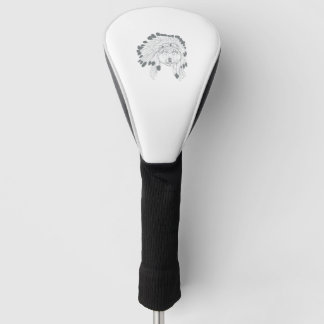 Couvre-club De Golf Coiffure autochtone Wolf