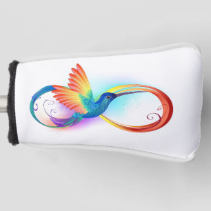 Couvre-club De Golf Colibri arc-en-ciel avec symbole Infinity