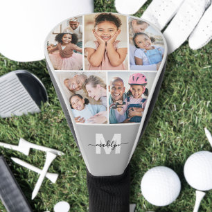 Couvre-club De Golf Collage de photos simple monogramme image