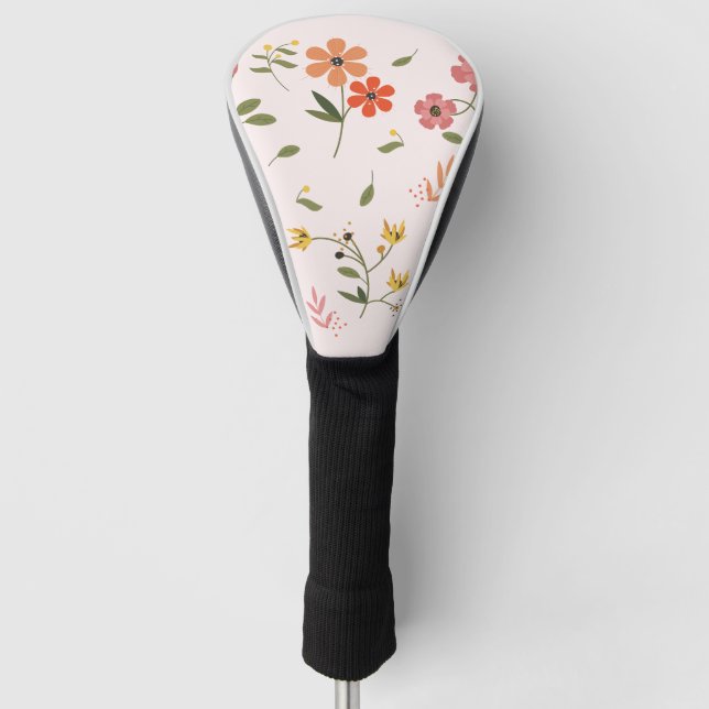 Couvre-club De Golf collection de fleurs (Devant)