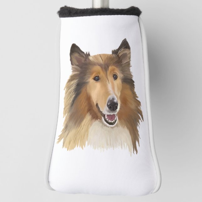 Couvre-club De Golf Collie (Tourné à 90°)