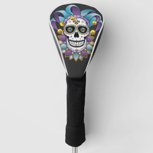 Couvre-club De Golf Colorful Jester Skull Hoodie (Devant)