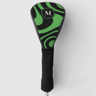 Couvre-club De Golf Conception Abstraite Personnalisée Initiale Conduc