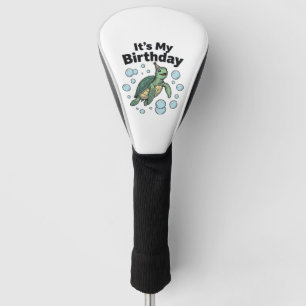 Couvre-club De Golf Conception de chemise d'anniversaire de tortue mar