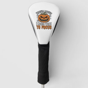 Couvre-club De Golf Conception de chemise Halloween Citrouille de vin