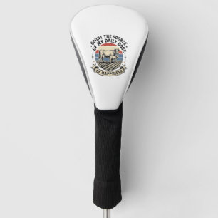 Couvre-club De Golf Conception de chemise vectorielle de ferme vintage