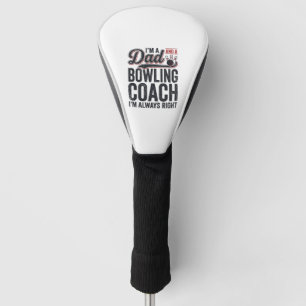 Couvre-club De Golf Conception de chemise vintage Entraîneur de bowlin