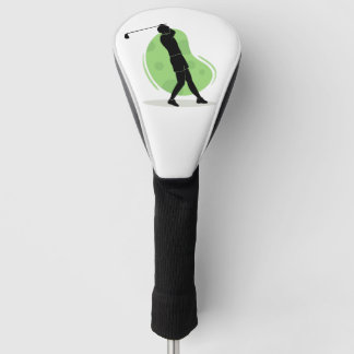 Couvre-club De Golf Conception de silhouette de golfeur minimaliste