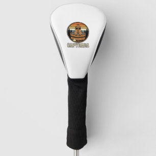 Couvre-club De Golf Conception de vecteur de baignoire à remous rétro 