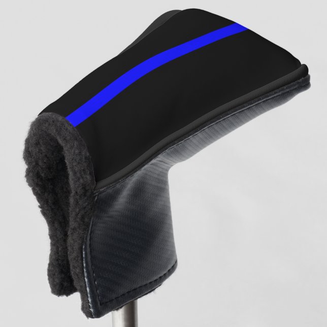Couvre-club De Golf Conception graphique Symbolique en Ligne Bleue Min (Devant 3/4)