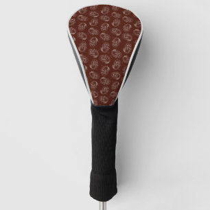 Couvre-club De Golf Conception vintage de cerveaux de motif