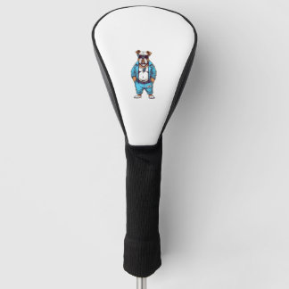 Couvre-club De Golf Cool Funky Bulldog avec lunettes de soleil dans un