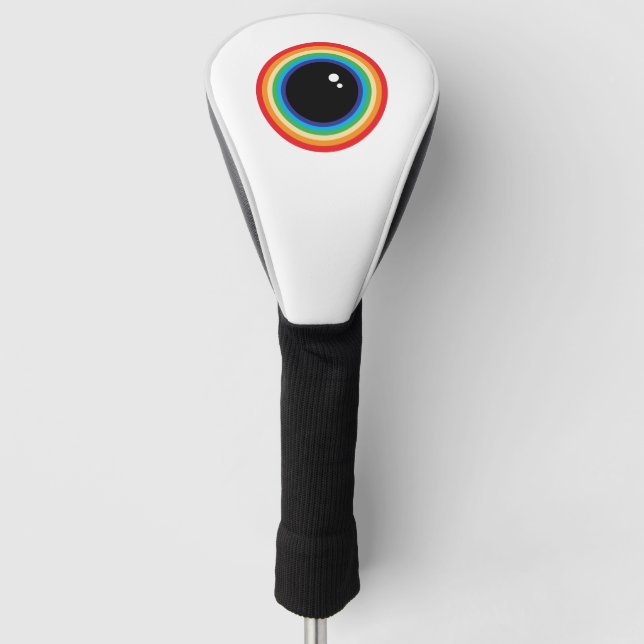 Couvre-club De Golf Cool Rainbow Eyeball (Devant)