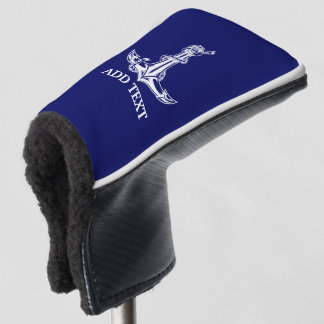 Couvre-club De Golf Corde d'Ancre Nautique vintage Votre texte ici