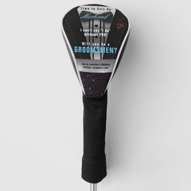 Couvre-club De Golf Costume d'invitation Groomsman Tuxedo (Devant)