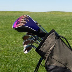 Couvre-club De Golf Coucher de soleil rétrograde Personnalisé