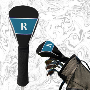 Couvre-club De Golf Couleurs de blocs monogramme classique cadeau pour