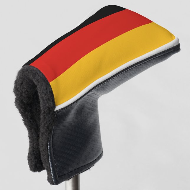 Couvre-club De Golf COULEURS DE DRAPEAU ALLEMANDE + vos idées (Devant 3/4)