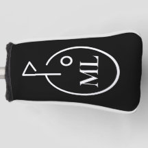 Couvercle à mât de golf de Monogramme élégant