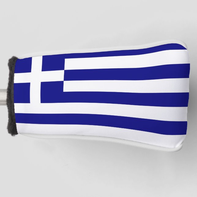 Couvre-club De Golf Couvercle de golf avec Drapeau de Grèce (Devant)