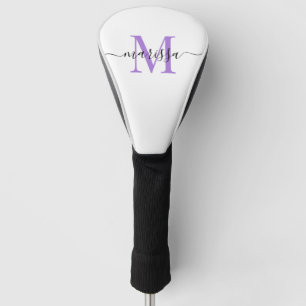 Couvre-club De Golf Couvercle de tête de golf moderne Monogram Black P
