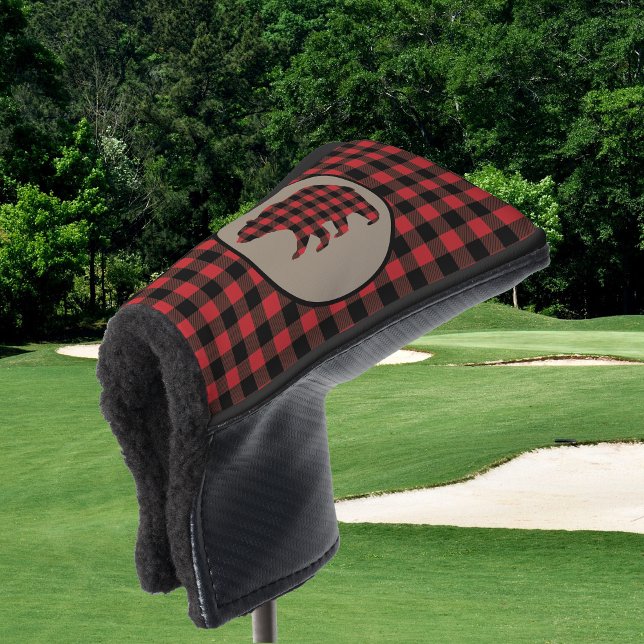 Couvre-club De Golf Couvercle de transmission d'ours à bison noir roug (Créateur téléchargé)