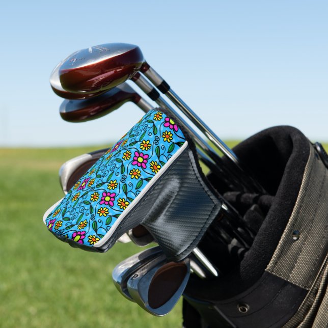 Couvre-club De Golf Couverture Abstraite Floral Golf Head (In Situ)