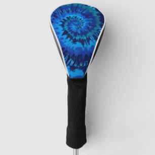 Couvre-club De Golf Couverture de la tête de golf Tye-Dye-Blue