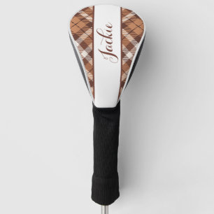 Couvre-club De Golf Couverture de tête de golf Brown à deux tons