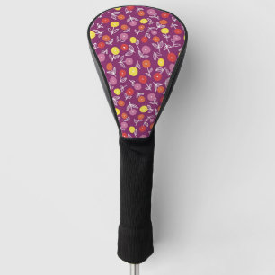 Couvre-club De Golf Couverture de tête de golf violet Floral Ditsy