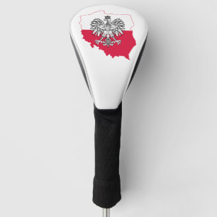 Couvre-club De Golf Couverture polonaise de golf de drapeau de carte