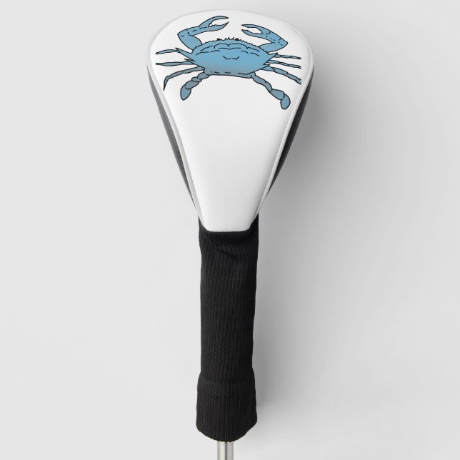 Couvre-club De Golf Crabe bleu lisse (Devant)