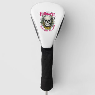 Couvre-club De Golf Crâne Alien Graphique Halloween Vintage pour T-Shi