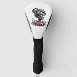 Couvre-club De Golf Crâne de Femme Dia De Los Muertos Squelette