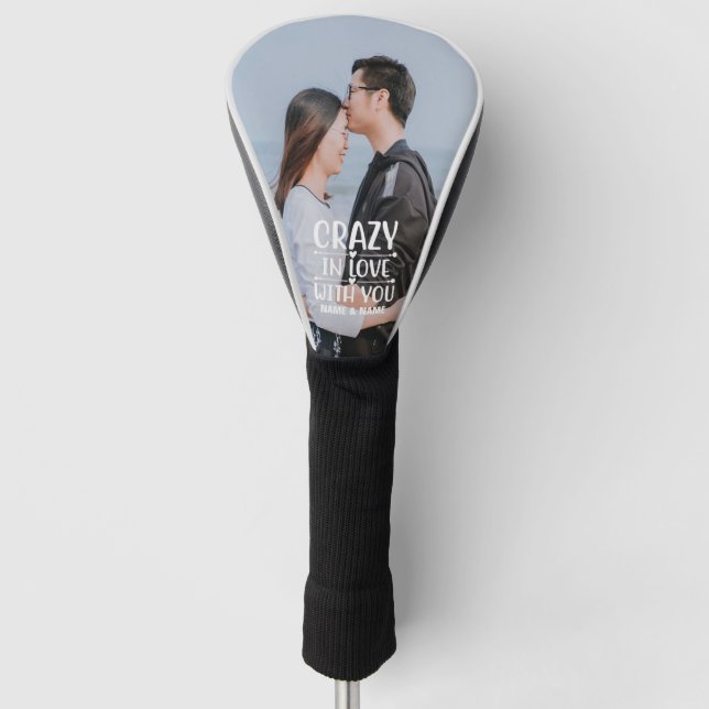 Couvre-club De Golf Crazy En Amour Avec Vous Golf Tête Couverture (Devant)