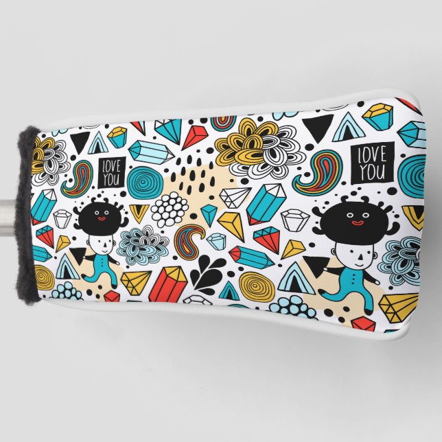 Couvre-club De Golf Crazy head (Devant)