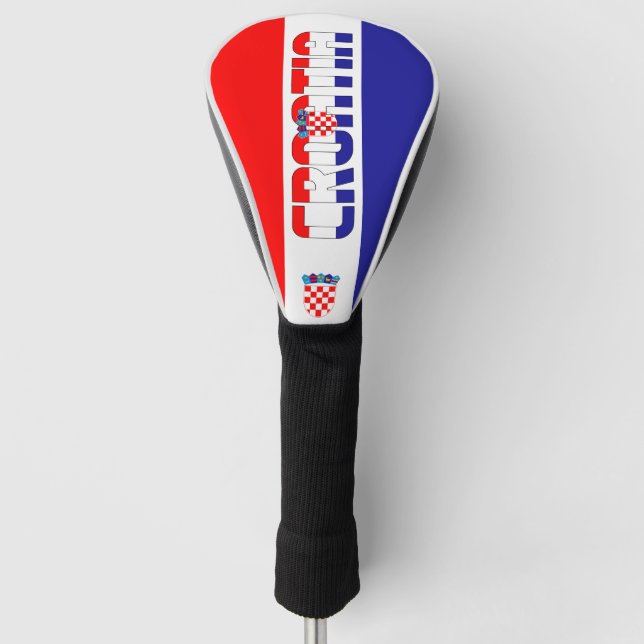 Couvre-club De Golf Croatie Drapeau magnifique patriotique (Devant)