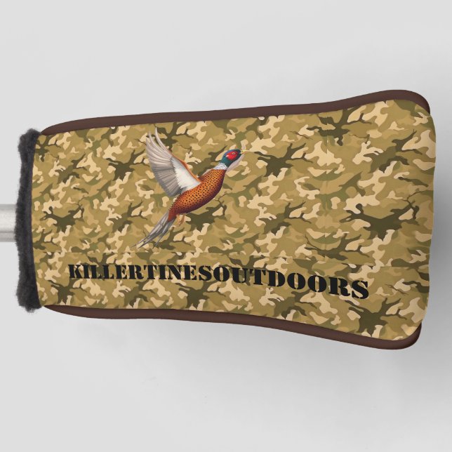 Couvre-club De Golf custom camo putter cover. (Devant)