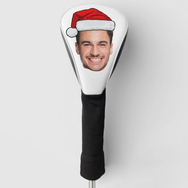 Couvre-club De Golf Custom Face Photo Santa Hat Christmas (Devant)