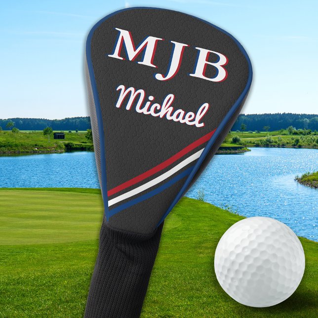 Couvre-club De Golf Custom Golfer Gift Personalized 3 Initial Monogram (Créateur téléchargé)