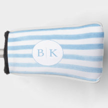 Custom Monogram Blue Striped Golf Head Cover