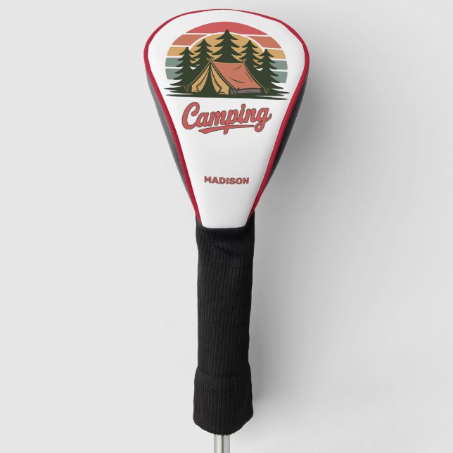 Couvre-club De Golf Custom Name Camping (Devant)